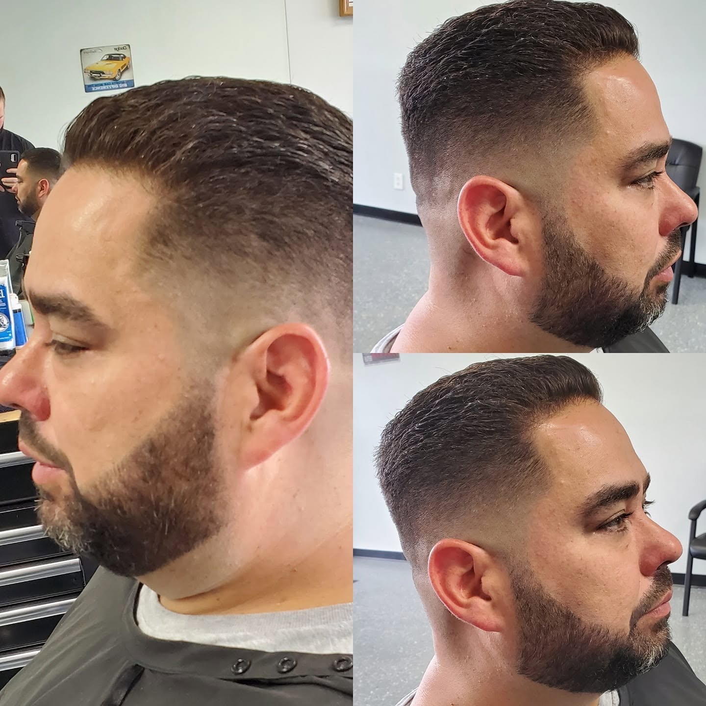 Clean low-fade men's haircut at Tomasso's Barber in Turnersville