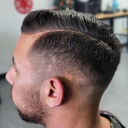 Spiky textured kids' cut with razor design at Tomasso's Barber